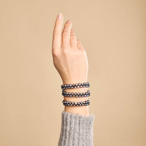 Charbon électrique | Argent | Bracelet Vitalité Prisma